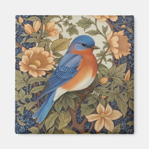 Elegant Östra Bluebird William Morris Inspired Magnet