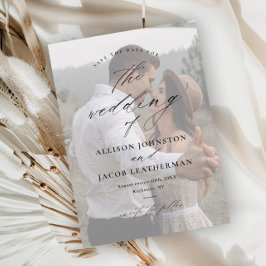 Elegant överlagring av fotografi vid bröllop spara datumet