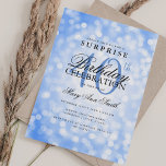 Elegant ÖVERPRISE 40:e födelsedag Blått Ljus Inbjudningar<br><div class="desc">Elegant 40:e födelsedagsinbjudan till Party Shimmer Ljus. Med modern gnistra ljus. Underbar för 30:e,  40:e,  50:e,  60:e och 70:e födelsedag och mer!</div>