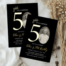 Elegant överraskning 50-årsdag svart och guld