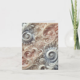 Elegant Övertoning Pastel Snöre Mönster Anteckningskort