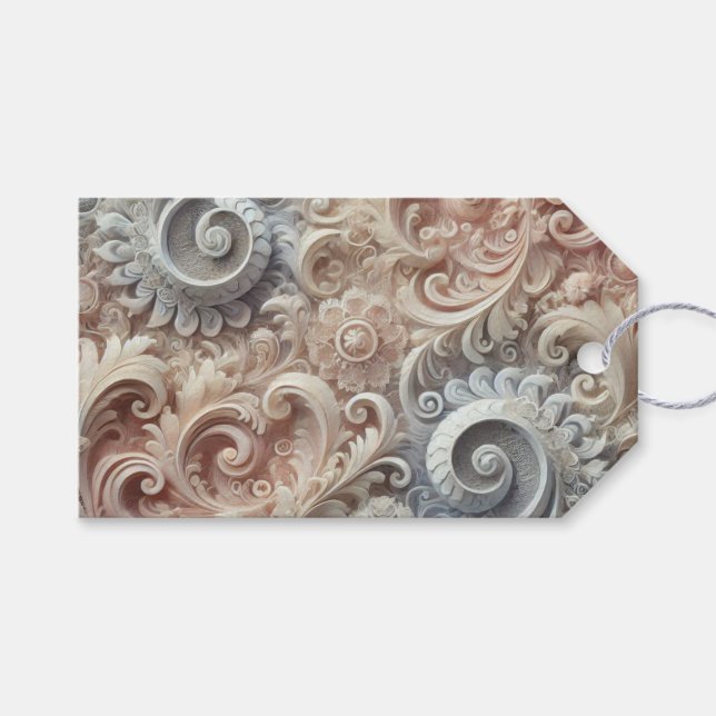 Elegant Övertoning Pastel Snöre Mönster Medium Gif Presentetikett (Framsidan (Horisontell))