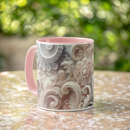 Elegant Övertoning Pastel Snöre Mönster Mugg