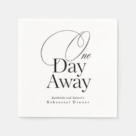 Elegant Övningsmiddag Vit Typografi Pappersservett