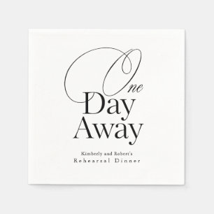 Elegant Övningsmiddag Vit Typografi Pappersservett