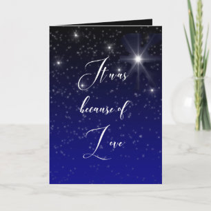 Elegant på grund av Kärlek Scripture jul Kort