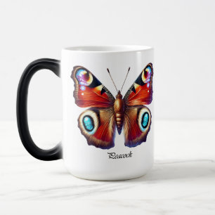 Elegant Påfågel Fjäril Wrap Magisk Mugg