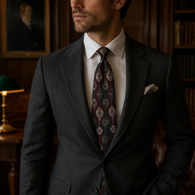 Elegant Påfågelsfjäder Slips (Skapare uppladdad)