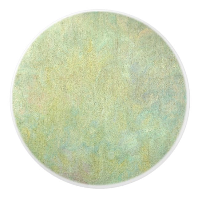 Elegant Painterly Textured Search Grönt Drawer Knopp (Framsidan)