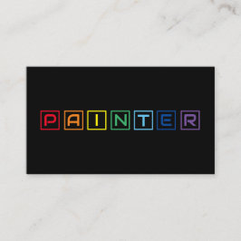 Elegant Painters rainbågar färgadens fyrkanter Visitkort