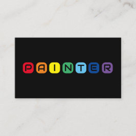 Elegant Painters regnbåge färgad brev Visitkort