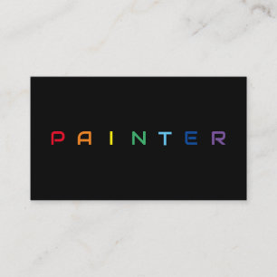 Elegant Painters regnbåge färgad brev Visitkort