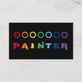Elegant Painters regnbåge färgad punkter Visitkort
