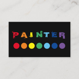 Elegant Painters regnbåge färgad punkter Visitkort