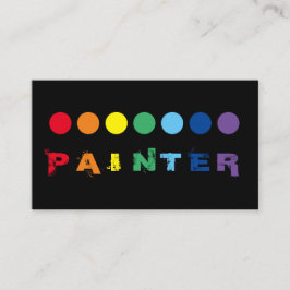 Elegant Painters regnbåge färgad punkter Visitkort
