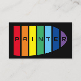 Elegant Painters regnbåge färgad rand Visitkort