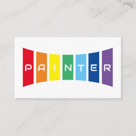 Elegant Painters regnbåge färgad rand Visitkort