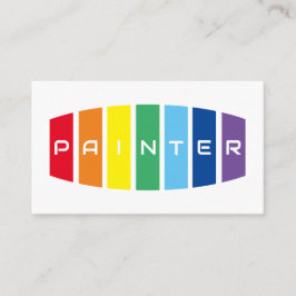Elegant Painters regnbåge färgad rand Visitkort