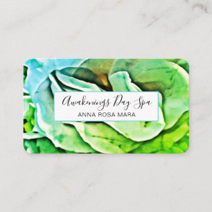 *~* Elegant Painting RO Logotyp QR Blommigt Flower Visitkort