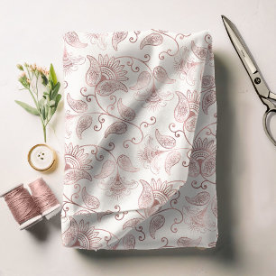 Elegant Paisley Blommigt Ro Guld ID639 Tyg