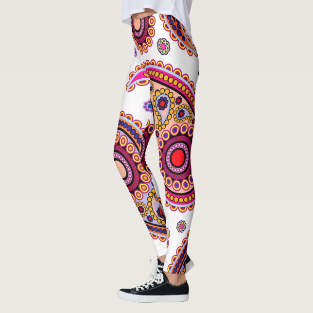 Elegant Paisley-design  Leggings (Vänster)