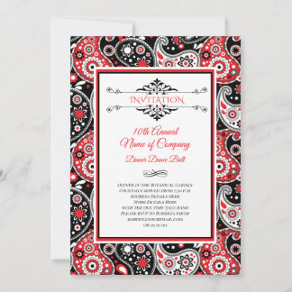 Elegant Paisley Land Westerna Stil Party Inbjudningar
