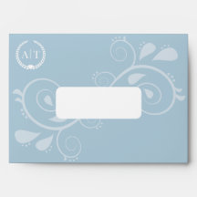 Elegant Paisley Monogram med Returadress