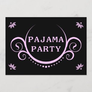 elegant pajamapartyinbjudan inbjudningar