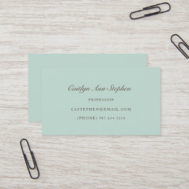 Elegant Pale Blue Business Card Visitkort