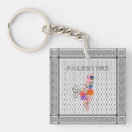 Elegant Palestina Nyckelring, Palestinsk Scarf