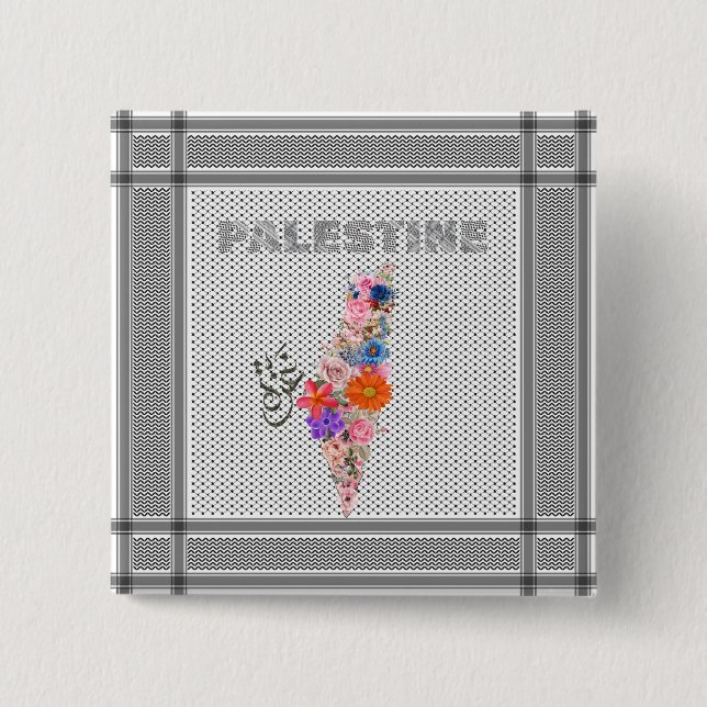 Elegant Palestinaknapp Palestina Scarf Pin Tema Knapp (Framsida)
