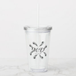 Elegant Palm Tree Bröllopspar Årsdag Take Away Mugg
