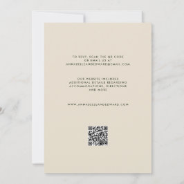Elegant palmträd bröllopsinbjudan med QR-kod Inbjudningar