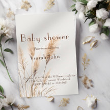 Elegant Pampas-gräsknappen Babydusch