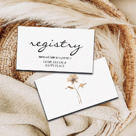 Elegant Pampas Grass Bröllop register Tilläggskort