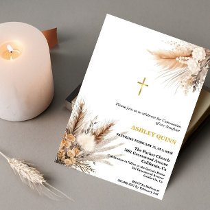 Elegant Pampas Grass Kor Första kommissionen Inbjudningar