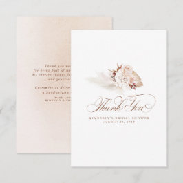 Elegant Pampasgräs Ljus Blommig Tacksamhet Tack Kort