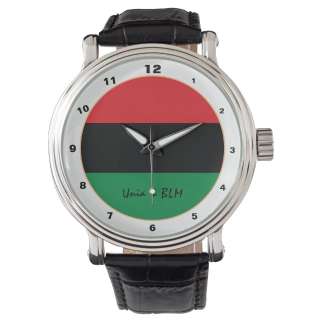 Elegant Pan African, Unia Flagga Symbol mode Armbandsur (Framsida)