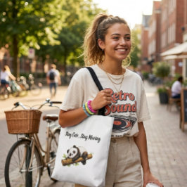 Elegant Panda Bamboo Lover Aesthetic Gift Tygkasse