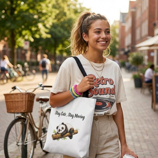 Elegant Panda Bambuälskare Estetisk Present Tygkasse (Skapare uppladdad)