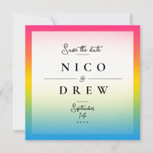 Elegant Pansexuell Pride-Hochzeit Spara Datumet