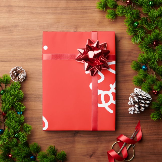 Elegant paper features a vibrant holiday design presentpapper (Julgåva)