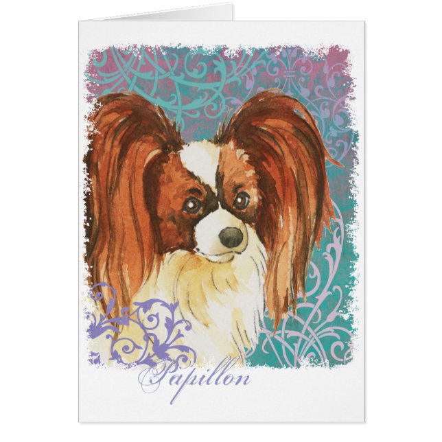 Elegant Papillon Card Hälsningskort (Framsidan)