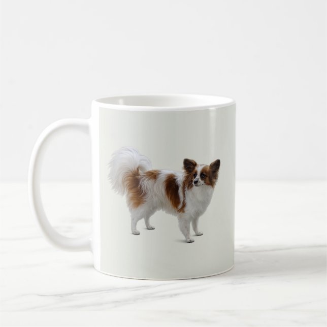 Elegant Papillon-hund Kaffemugg (Vänster)