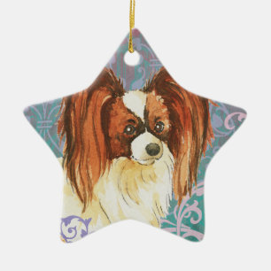 Elegant Papillon Julgransprydnad Keramik