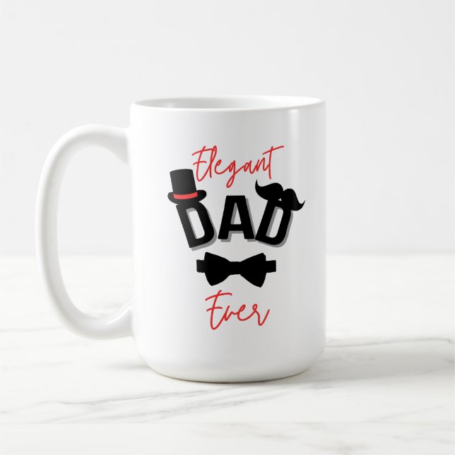 Elegant Pappa Alltid Fars dag Kaffemugg (Vänster)