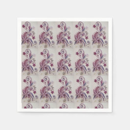 Elegant Papper Quilling Blommigt Design Pappersservett