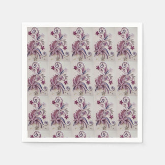 Elegant Papper Quilling Blommigt Design Pappersservett