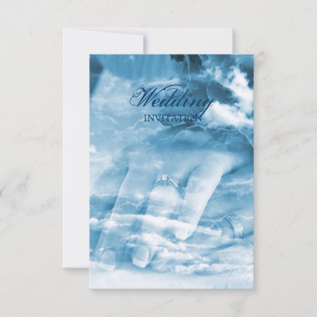 elegant par händer vintage bröllop inbjudningar (Framsida)