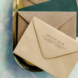 Elegant par Namn-typografi, Returadress Självfärgande Stämpel